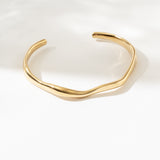 gold cuff bracelet pvs stainless steel