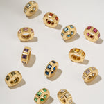 multiple birthstone spacer charms