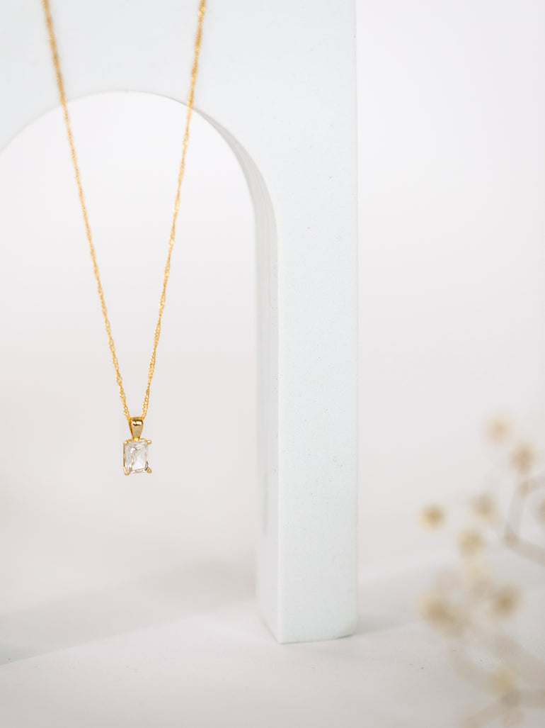 14kt gold filled diamond necklace 