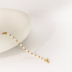 14kt gold filled beaded pearl bracelet 