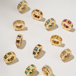 gold birthstone spacer charms