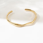 gold cuff bracelet pvs stainless steel