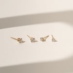 Gold filled diamond earrings
