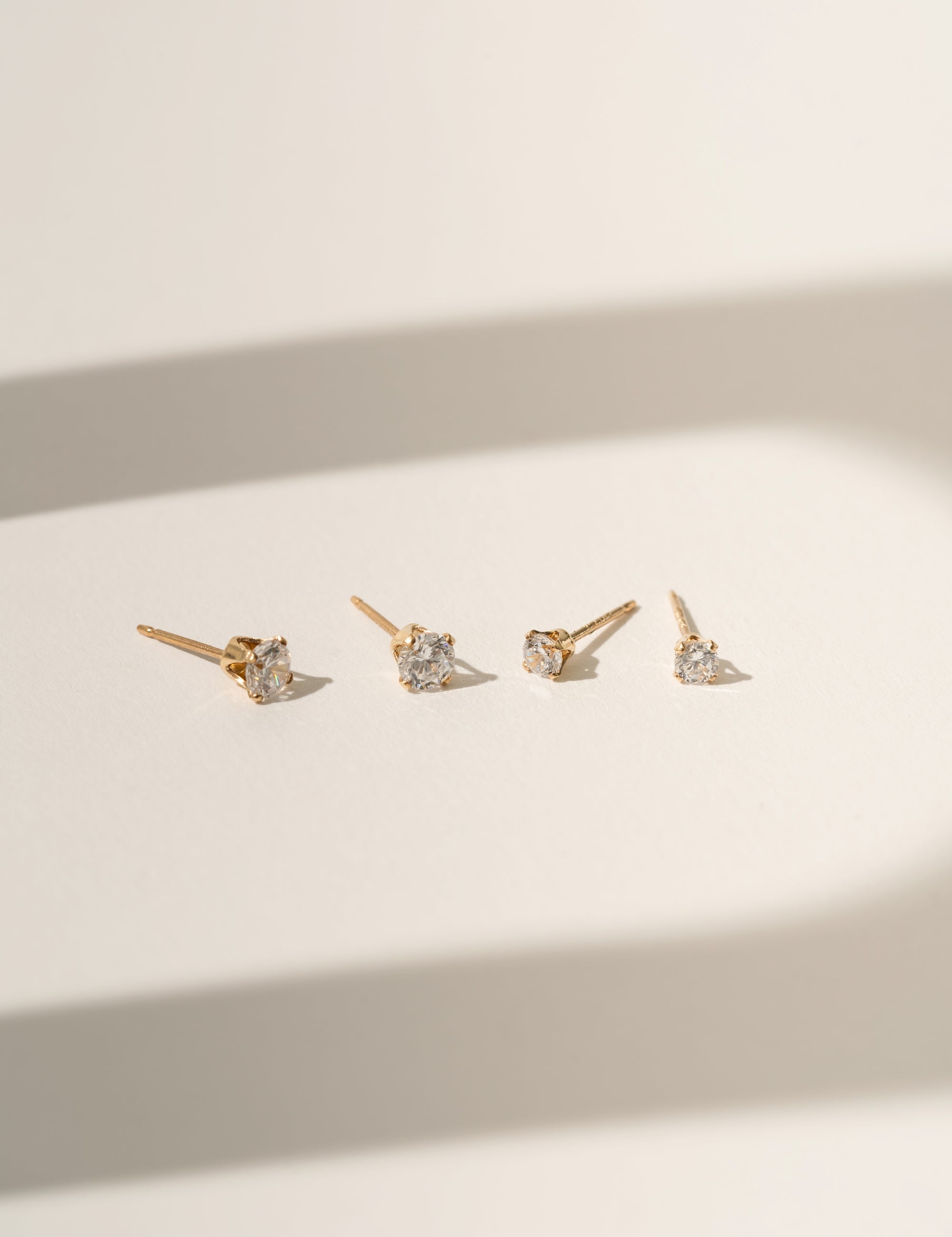 Gold filled diamond earrings