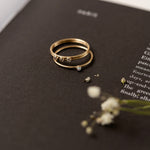 Gold rings for woman opal and zircon