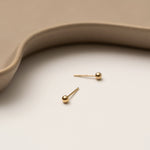 3mm studball earrings gold