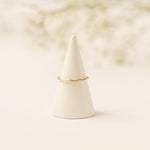 Gold filled wave ring woman