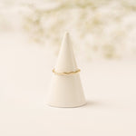 Gold filled wave ring woman